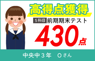 螢雪パーソナル塾生の定期テスト成績アップ